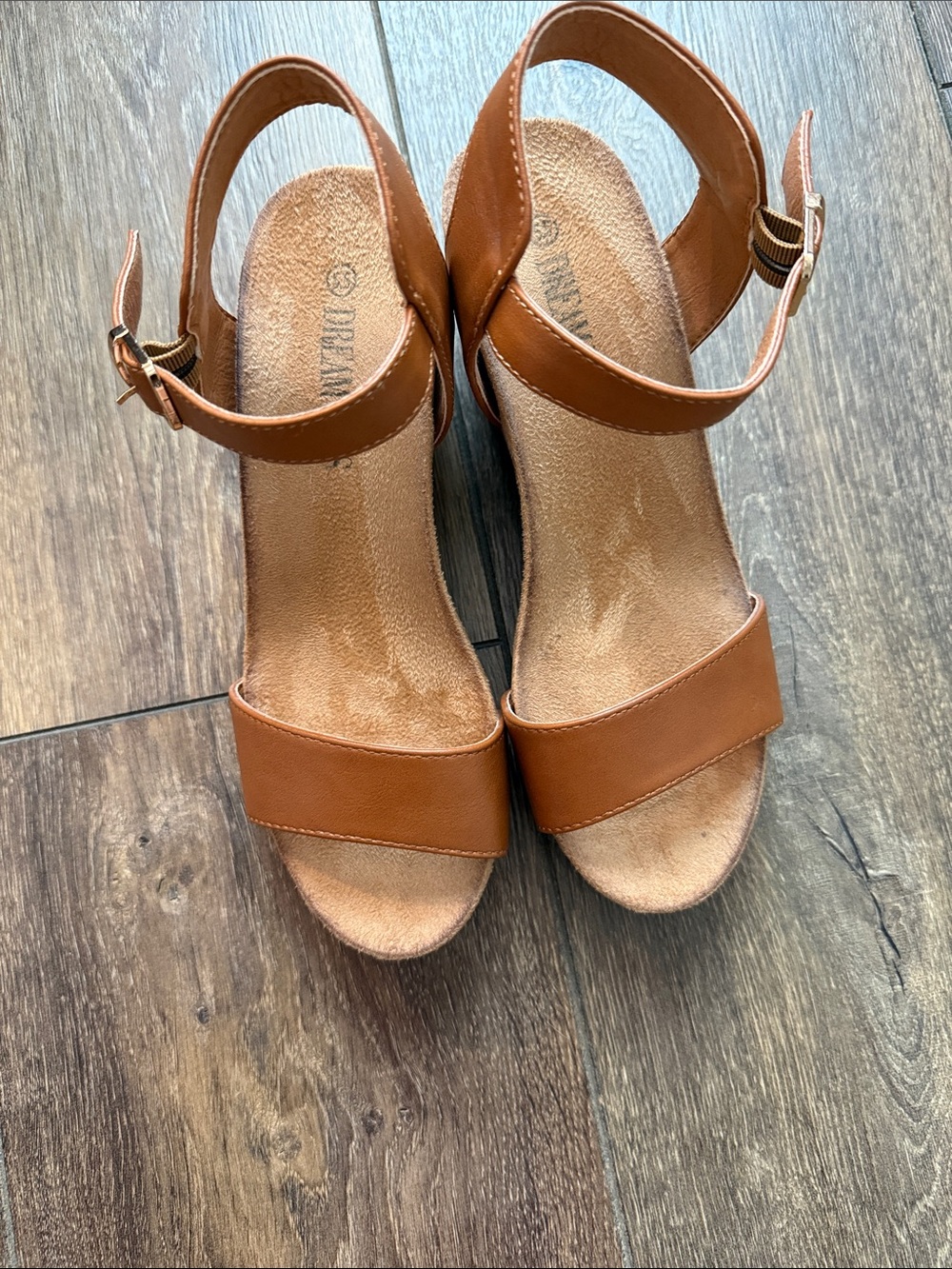 Dream Pairs Women's Brown Ankle-Strap Sandals